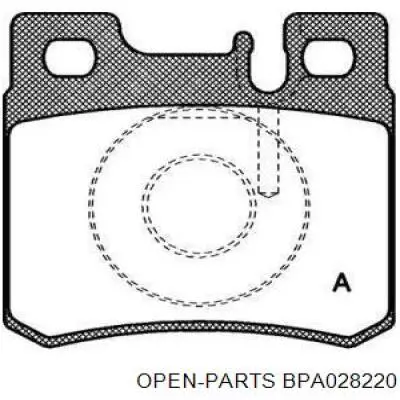 Задние тормозные колодки BPA028220 Open Parts