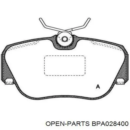 Передние тормозные колодки BPA028400 Open Parts