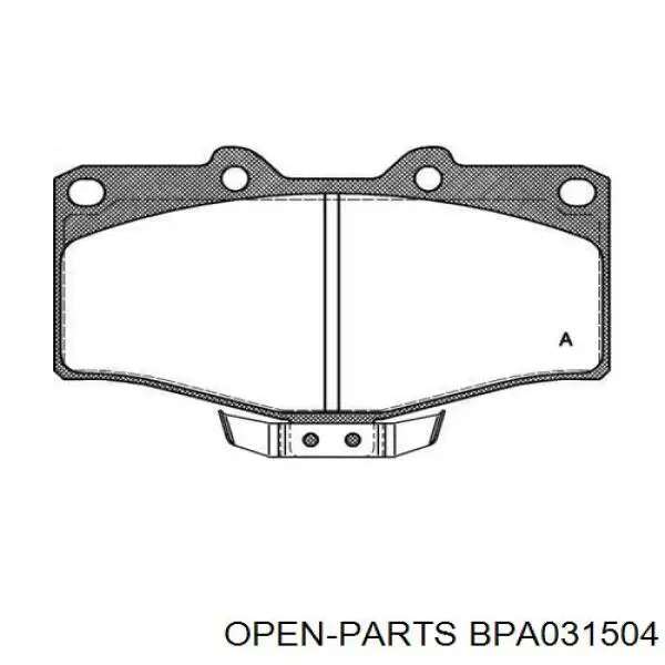 Передние тормозные колодки BPA031504 Open Parts