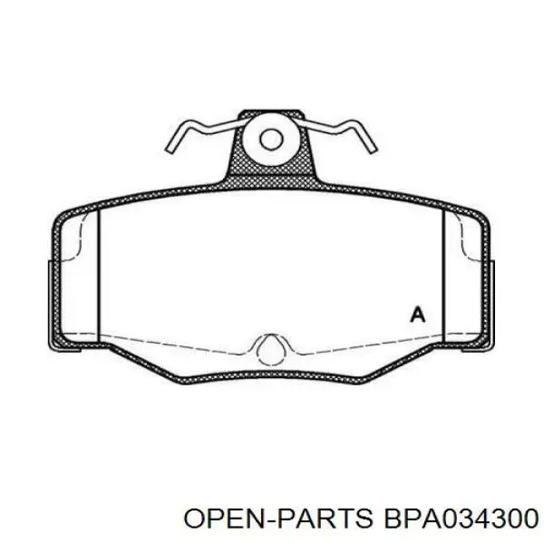 Задние тормозные колодки BPA034300 Open Parts