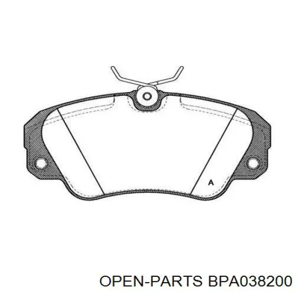 Передние тормозные колодки BPA038200 Open Parts