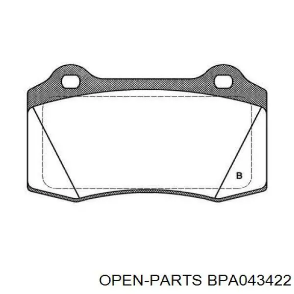 Pastillas de freno delanteras BPA043422 Open Parts