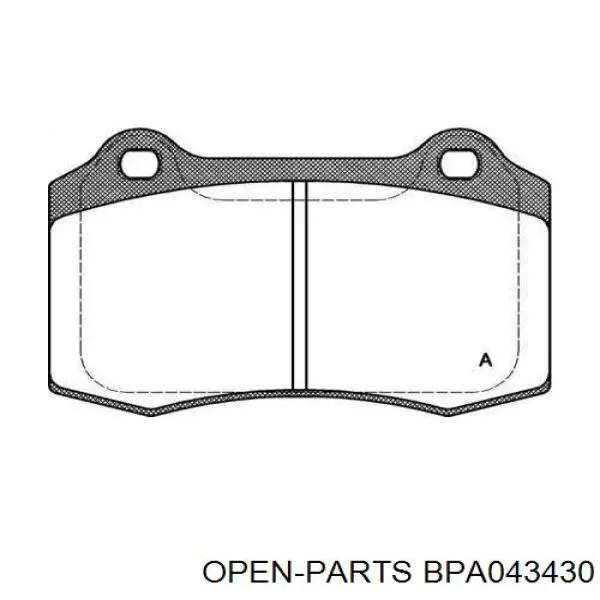 Задние тормозные колодки BPA043430 Open Parts