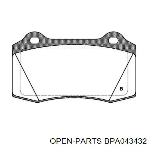 Pastillas de freno delanteras BPA043432 Open Parts