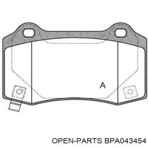 Задние тормозные колодки BPA043454 Open Parts