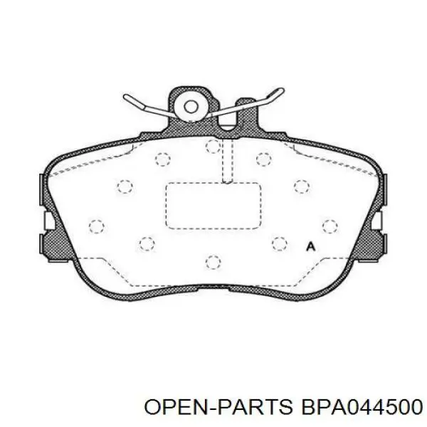 Передние тормозные колодки BPA044500 Open Parts