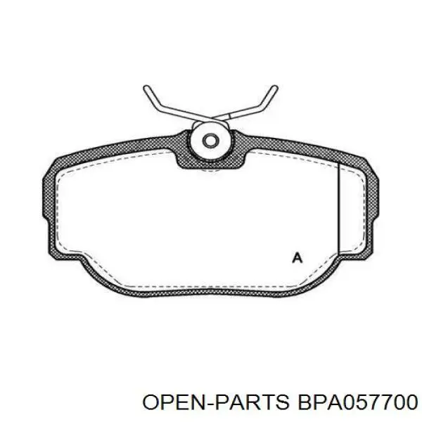 Задние тормозные колодки BPA057700 Open Parts