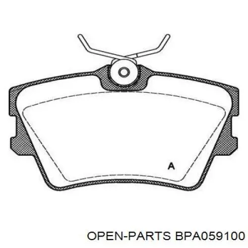 Задние тормозные колодки BPA059100 Open Parts