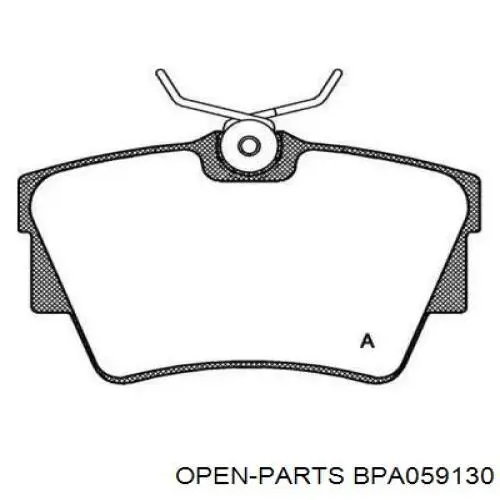 Задние тормозные колодки BPA059130 Open Parts