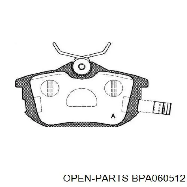 Задние тормозные колодки BPA060512 Open Parts