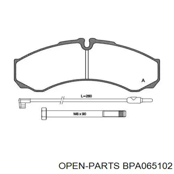 Задние тормозные колодки BPA065102 Open Parts