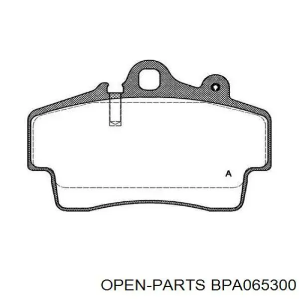 Передние тормозные колодки BPA065300 Open Parts