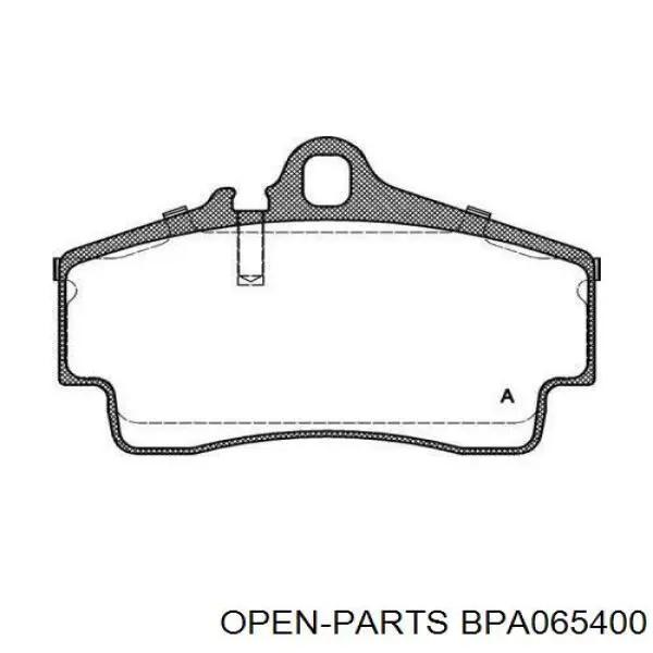 Задние тормозные колодки BPA065400 Open Parts