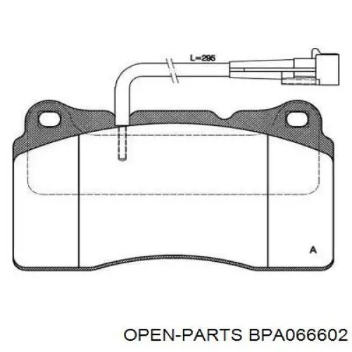 Передние тормозные колодки BPA066602 Open Parts