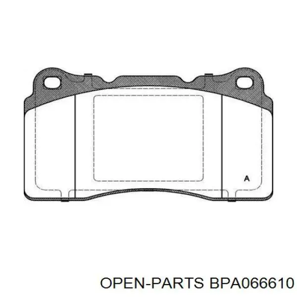 Передние тормозные колодки BPA066610 Open Parts