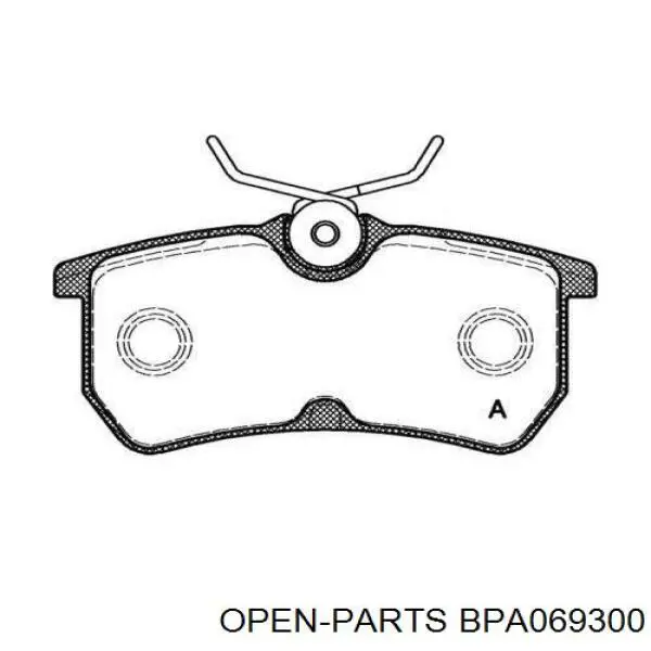 Задние тормозные колодки BPA069300 Open Parts