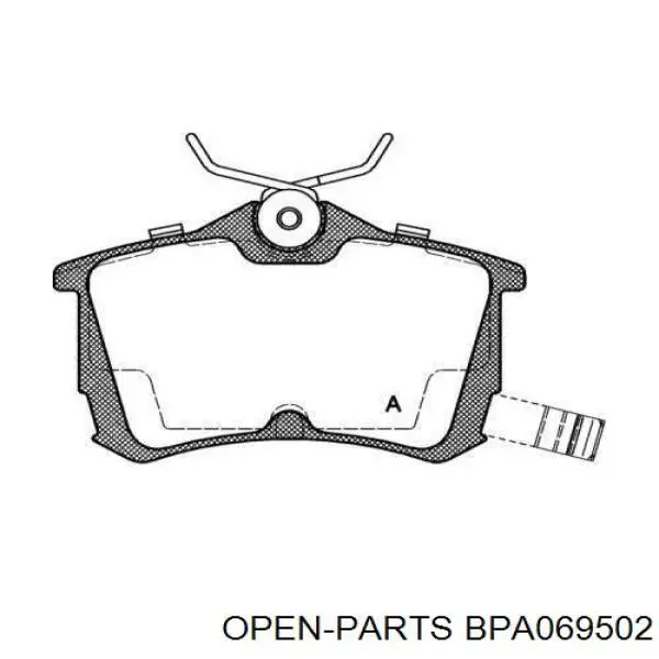 Задние тормозные колодки BPA069502 Open Parts