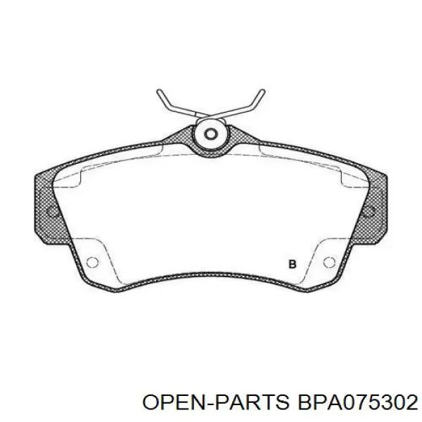 Pastillas de freno delanteras BPA075302 Open Parts