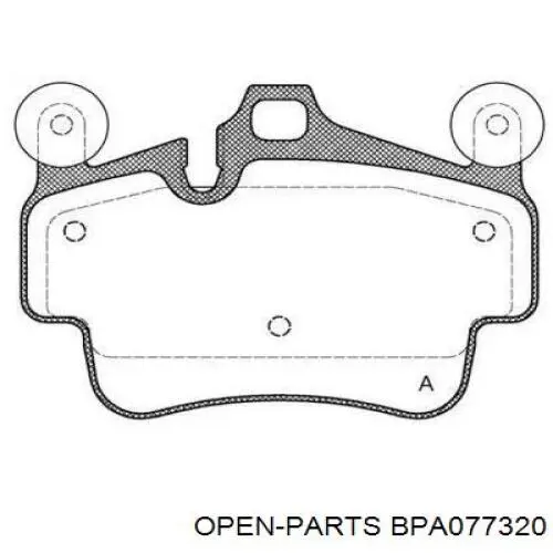 Передние тормозные колодки BPA077320 Open Parts