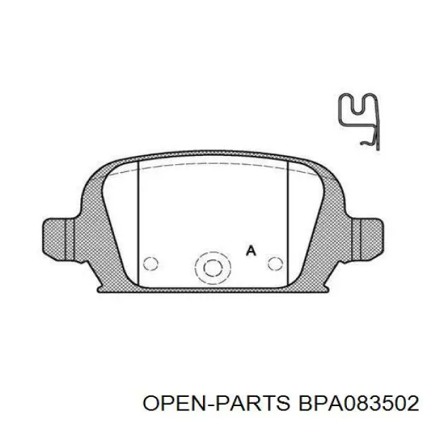 Передние тормозные колодки BPA083502 Open Parts