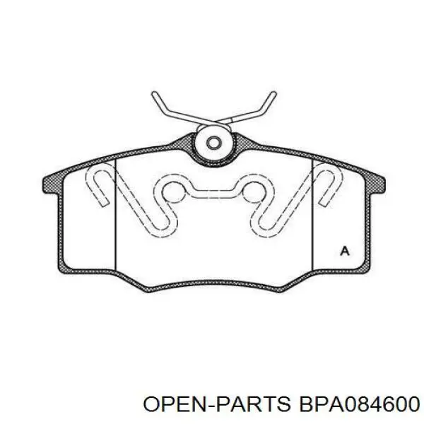 Передние тормозные колодки BPA084600 Open Parts