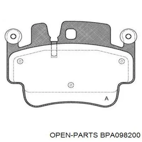 Передние тормозные колодки BPA098200 Open Parts