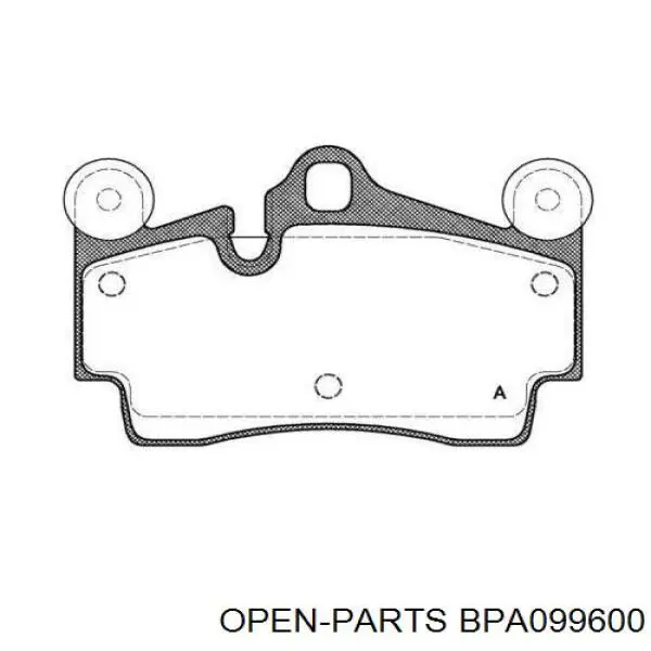 Задние тормозные колодки BPA099600 Open Parts