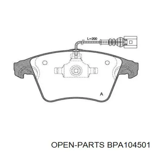 Передние тормозные колодки BPA104501 Open Parts