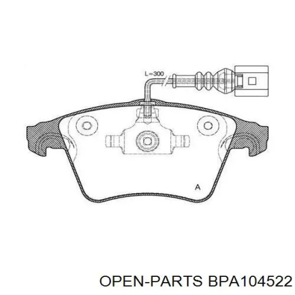 Передние тормозные колодки BPA104522 Open Parts