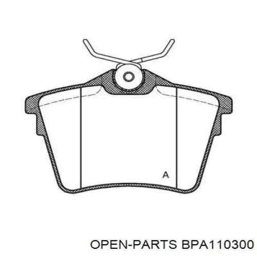 Задние тормозные колодки BPA110300 Open Parts