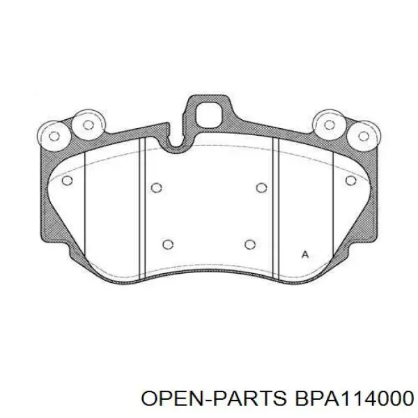 Передние тормозные колодки BPA114000 Open Parts