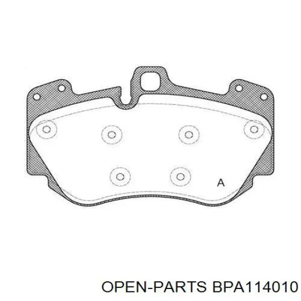 Передние тормозные колодки BPA114010 Open Parts