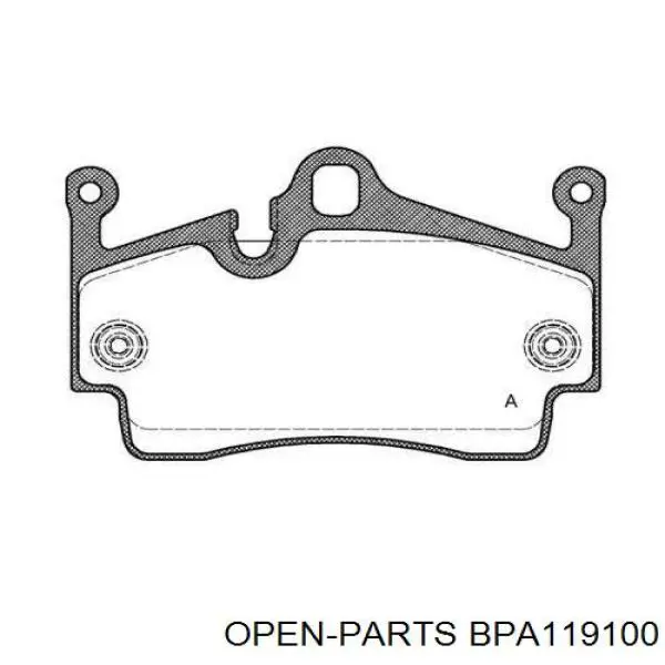 Задние тормозные колодки BPA119100 Open Parts