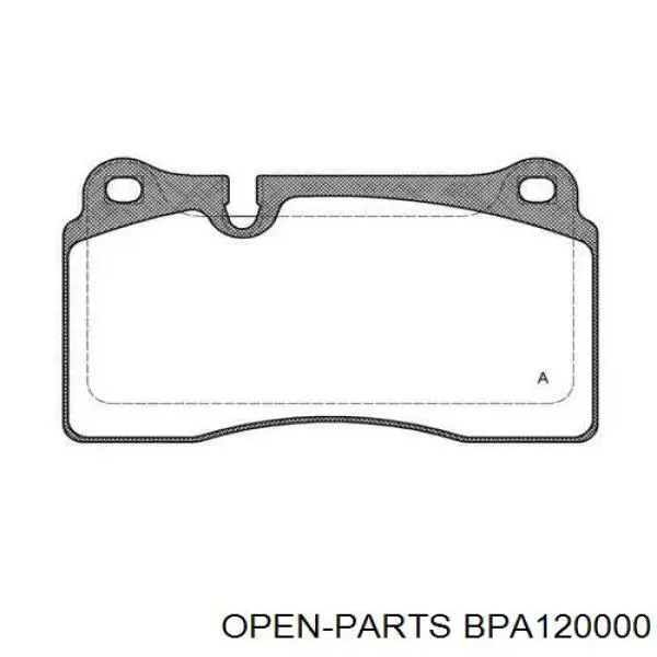 Передние тормозные колодки BPA120000 Open Parts