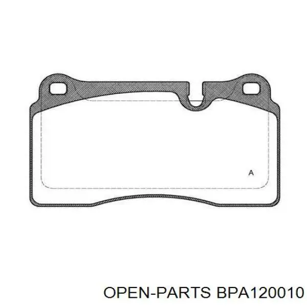 Передние тормозные колодки BPA120010 Open Parts