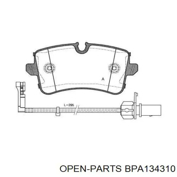 Задние тормозные колодки BPA134310 Open Parts