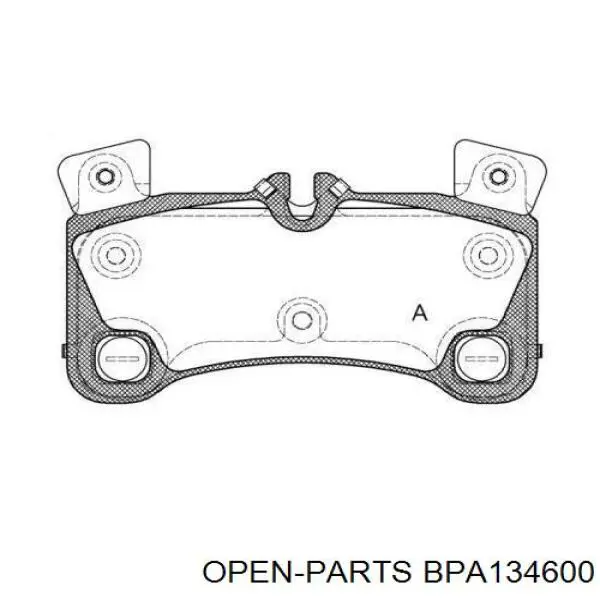 Задние тормозные колодки BPA134600 Open Parts