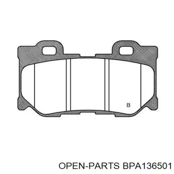 Pastillas de freno traseras BPA136501 Open Parts