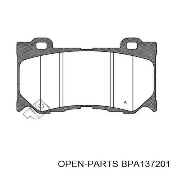 Передние тормозные колодки BPA137201 Open Parts