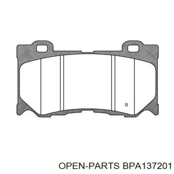 Pastillas de freno delanteras BPA137201 Open Parts