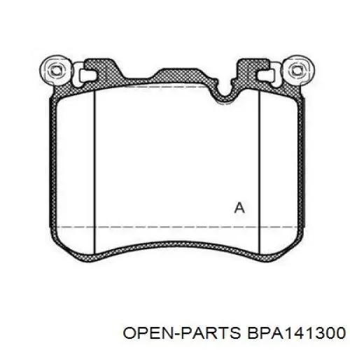 Передние тормозные колодки BPA141300 Open Parts