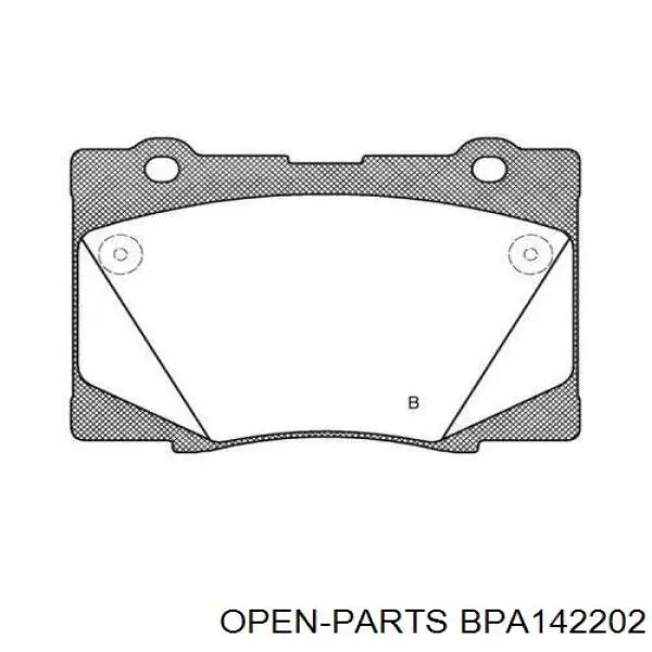 Передние тормозные колодки BPA142202 Open Parts