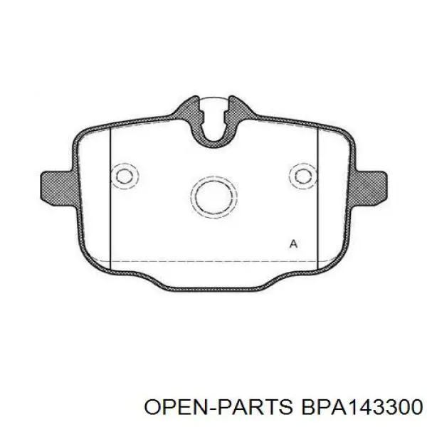 Задние тормозные колодки BPA143300 Open Parts