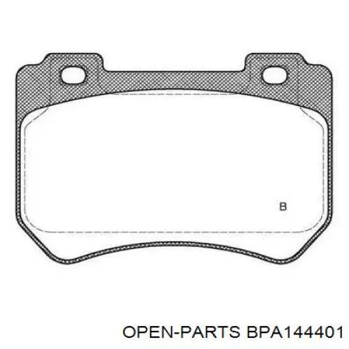 Pastillas de freno delanteras BPA144401 Open Parts