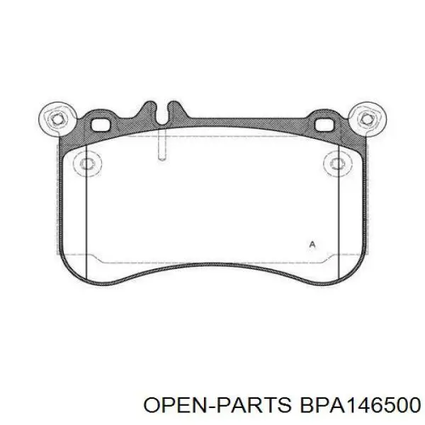 Передние тормозные колодки BPA146500 Open Parts