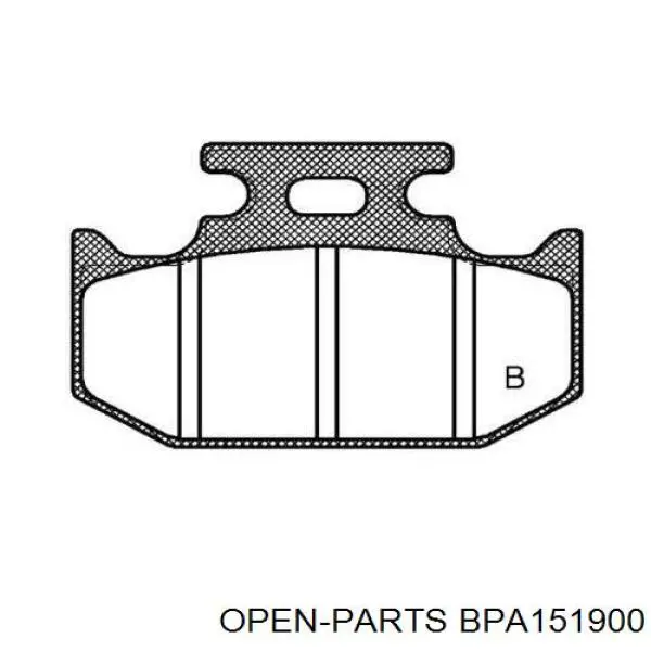 Передние тормозные колодки BPA151900 Open Parts