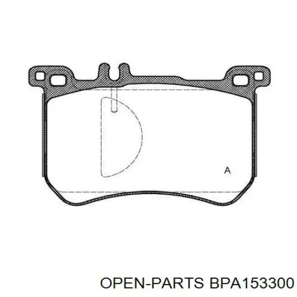 Передние тормозные колодки BPA153300 Open Parts