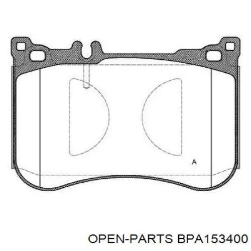 Передние тормозные колодки BPA153400 Open Parts