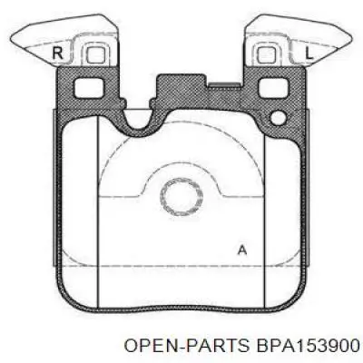 Задние тормозные колодки BPA153900 Open Parts