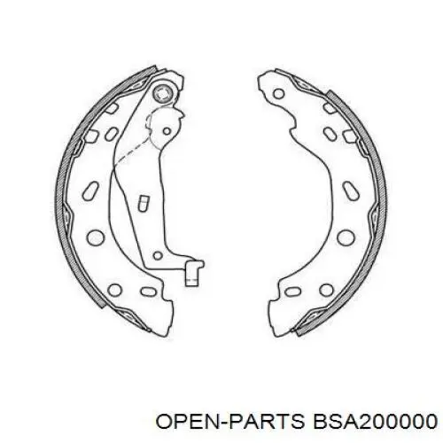 Задние барабанные колодки BSA200000 Open Parts